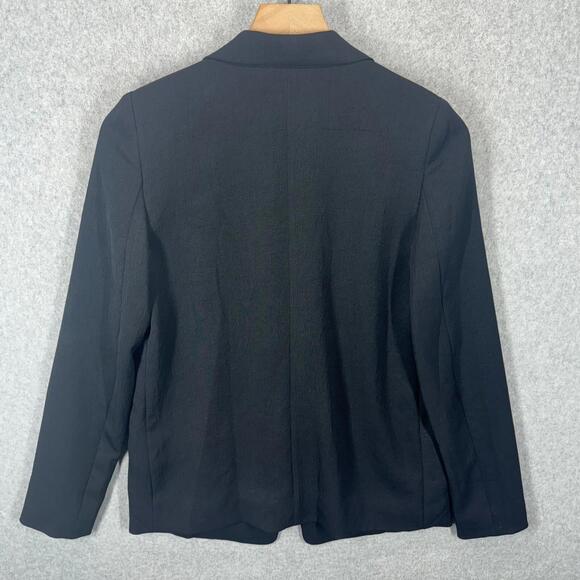 ba & sh Bash Womens XS Black Blazer Textured One Button Fits Larger EUC - Picture 4 of 11